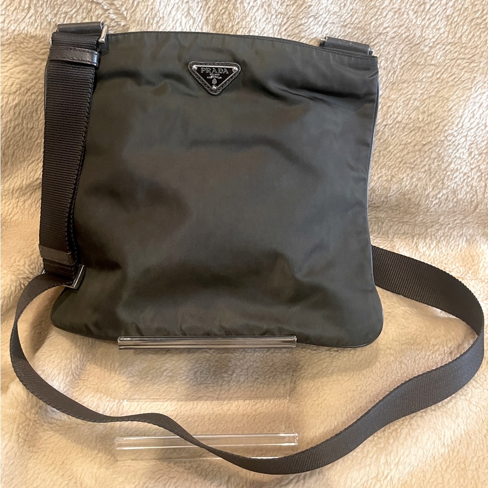 Prada Nylon Crossbody/Shoulder bag in Army Green